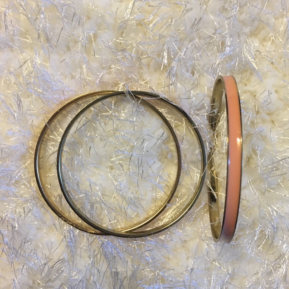 2 Sets for $15 - Pink & Gold Enamel Bracelets
